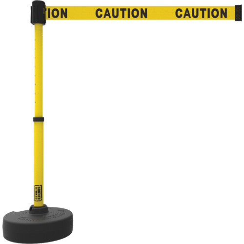 Banner Stakes PL4082 PLUS Barrier Post Set, Plastic, 42" H, Yellow Tape, 15' Tape Length