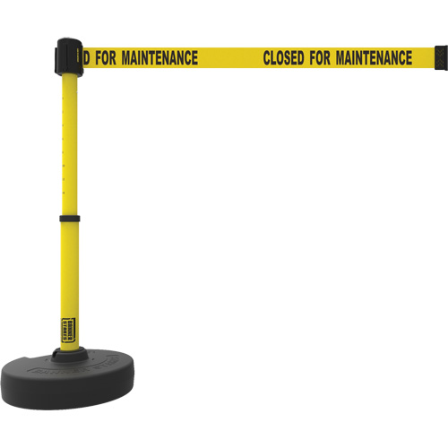 Banner Stakes PL4090 PLUS Barrier Post Set, Plastic, 42" H, Yellow Tape, 15' Tape Length