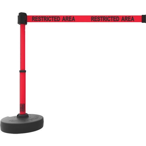 Banner Stakes PL4093 PLUS Barrier Post Set, Plastic, 42" H, Red Tape, 15' Tape Length
