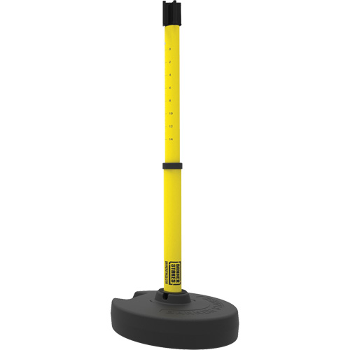 Banner Stakes PL4117 PLUS Barrier Post Set Receiver, 42" High, Yellow