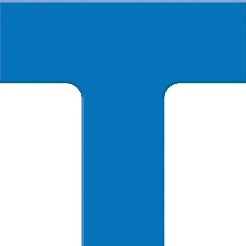 Accuform NMC PTP207BU Tough-Mark Heavy-Duty Floor Marking, T, 6" L x 6" W, Blue, Polyethylene