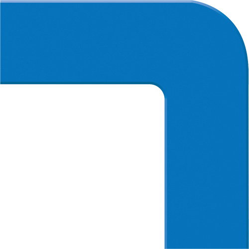 Accuform NMC PTP206BU Tough-Mark Heavy-Duty Floor Marking, L, 6" L x 6" W, Blue, Polyethylene