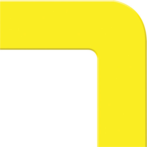 Accuform NMC PTP206YL Tough-Mark Heavy-Duty Floor Marking, L, 6" L x 6" W, Yellow, Polyethylene