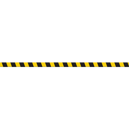 Accuform Signs PTP213 Tough-Mark Heavy-Duty Floor Marking, Rectangle, 48" L x 2" W, Black and Yellow, Polyethylene