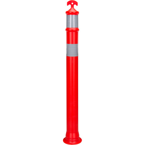 Produits de sécurité Zenith SGJ238 Poteau d&eacute;lin&eacute;ateur &agrave; visibilit&eacute; &eacute;lev&eacute;e &agrave; dessus en T, 42" h, Orange