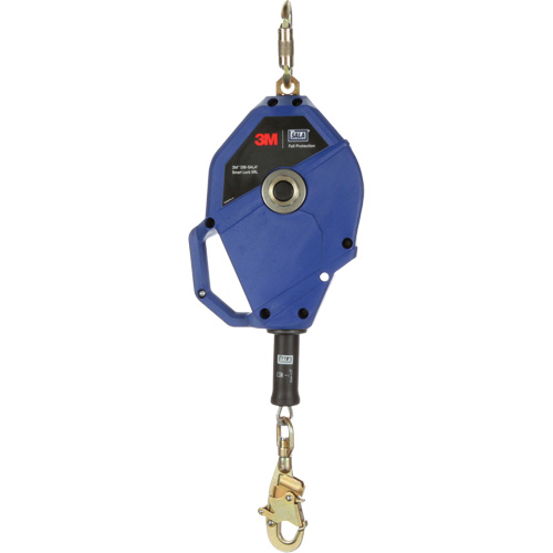 3M DBI Sala Fall Protection 3503824 Smart Lock Self-Retracting Lifeline, 50', Galvanized Steel, Swivel