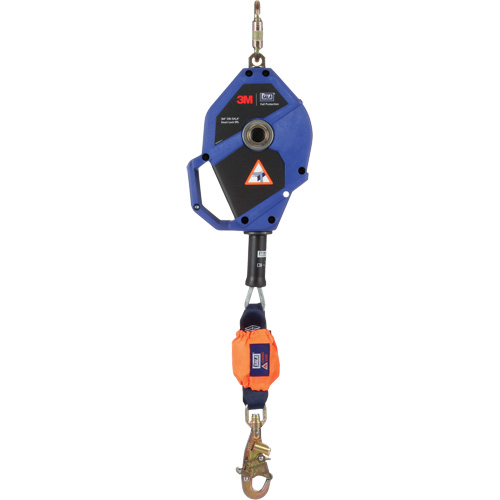 3M DBI Sala Fall Protection 3503822 Smart Lock Self-Retracting Lifeline, 30', Stainless Steel, Swivel