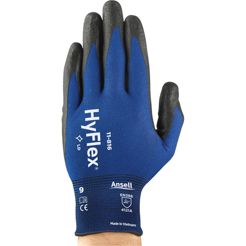 Ansell 11816090 Hyflex&reg; 11-816 Glove, 9, Foam Nitrile Coating, 18 Gauge, Nylon/Spandex Shell