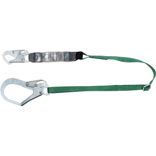 MSA 10188103 V-Series Lanyard, 6', Rebar Hook Center, Snap Hook Leg Ends, Polyester