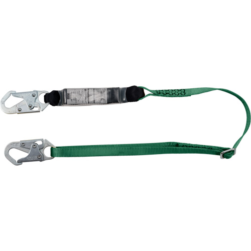 MSA 10190397 V-Series Lanyard, 6', Snap Hook Center, Snap Hook Leg Ends, Polyester