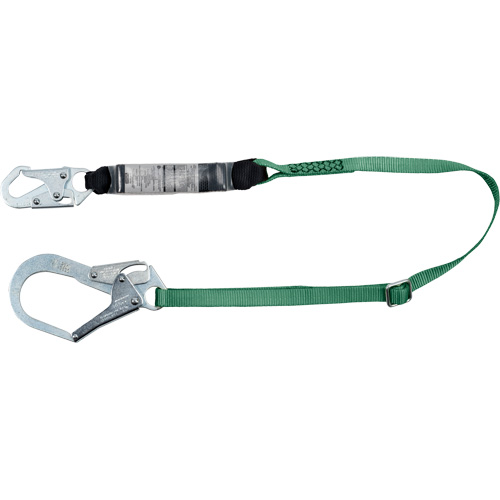 MSA 10190398 V-Series Lanyard, 6', Rebar Hook Center, Snap Hook Leg Ends, Polyester