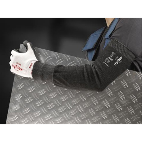 Ansell 11250120-N Hyflex&reg; 11-250 Cut-Resistant Sleeves, HPPE, 12", ASTM ANSI Level A3/EN 388 Level 5, Grey