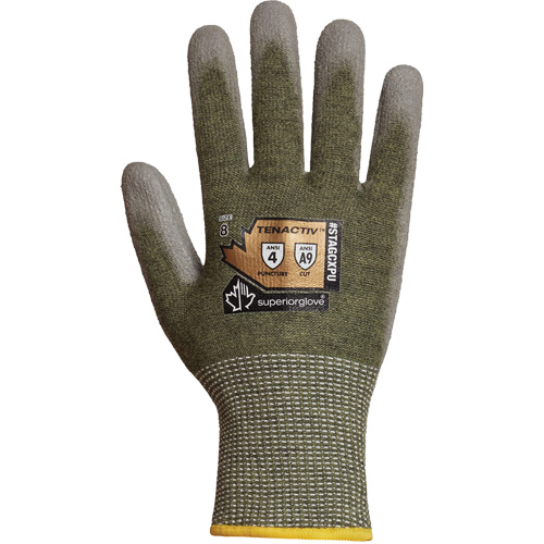 Superior Glove Works Ltd. STAGCXPU-11 Gants extr&ecirc;mement r&eacute;sistants aux coupures, Taille 11, Calibre 13, Rev&ecirc;tement Polyur&eacute;thane, Enveloppe en TenActiv, ASTM ANSI niveau A9