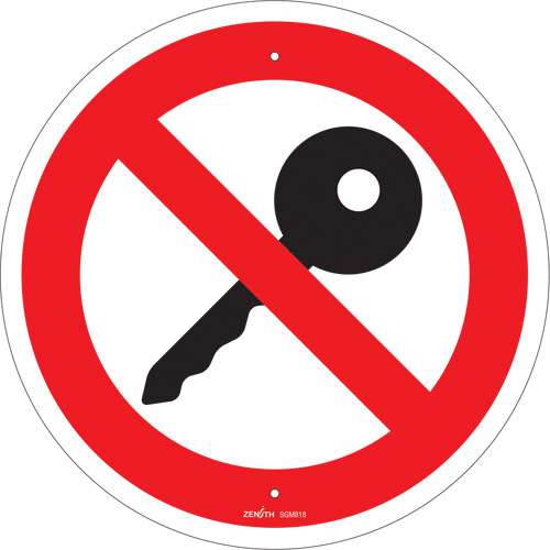 Zenith Safety Products SGM818 Turn Off Engine CSA Standard Safety Sign, 12" x 12", Plastic, Pictogram