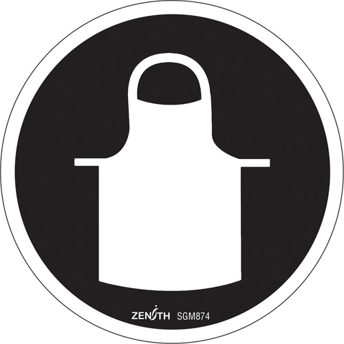 Zenith Safety Products SGM874 Protective Clothing CSA Standard Safety Sign, 6" x 6", Vinyl, Pictogram