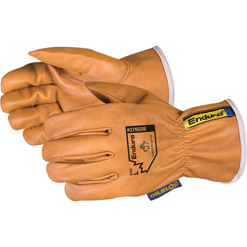 Superior Glove Works Ltd. 378GOB-L Gants de conducteur Oilbloc Endura, Grand, Paume en Cuir fleur de ch&egrave;vre