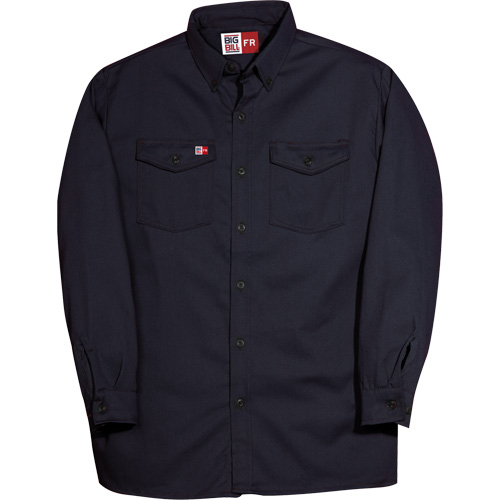 Big Bill 147BDUS7/O-R-NAY-5X Westex UltraSoft&reg; Button Down Shirt, 5X-Large, Navy Blue