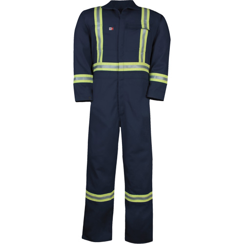 Big Bill 1325US9/OS-R-NAY-4X Westex UltraSoft&reg; Unlined Coveralls, Size 4X-Large, Navy Blue, 12.4 cal/cm2