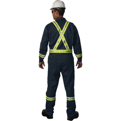 Big Bill 1325US9/OS-R-NAY-4X Westex UltraSoft&reg; Unlined Coveralls, Size 4X-Large, Navy Blue, 12.4 cal/cm2