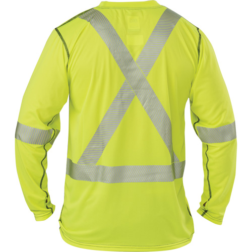 Big Bill RT55HVK5-2XLT-YEL T-shirt &agrave; manches longues haute visibilit&eacute; Polartec Power Grid, Polyester, 2T-Grand, Jaune lime haute visibilit&eacute;