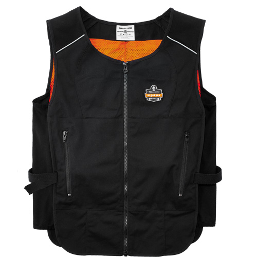 Ergodyne SGN883 Veste de refroidissement &agrave; changement de phase l&eacute;g&egrave;re avec sachets 6260 Chill-Its, Grand/T-Grand, Noir