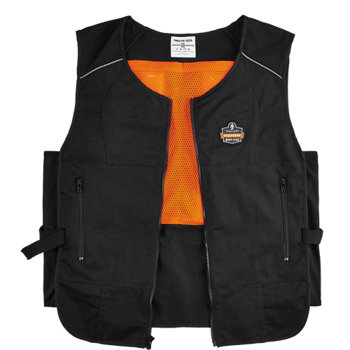 Ergodyne SGN883 Veste de refroidissement &agrave; changement de phase l&eacute;g&egrave;re avec sachets 6260 Chill-Its, Grand/T-Grand, Noir