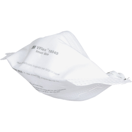 3M 1804S Respirateur et masque chirurgical VFlex contre les particules en sant&eacute;, N95, Certifi&eacute; NIOSH, Petit