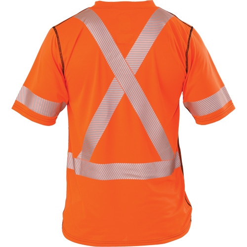 Big Bill RT54HVK5/O-R-ORA-4X T-shirt &agrave; manches courtes haute visibilit&eacute; Polartec Power Grid, Polyester, 4T-Grand, Orange