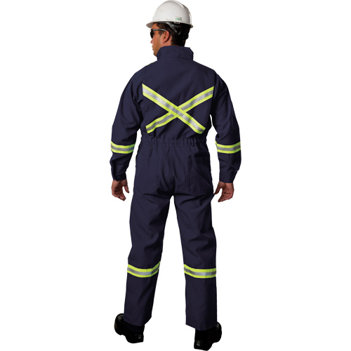 Big Bill 1625US7-R-NAY-36 Westex UltraSoft&reg; Deluxe Coveralls with Reflective Material, Size 36, Navy Blue, 8.7 cal/cm²