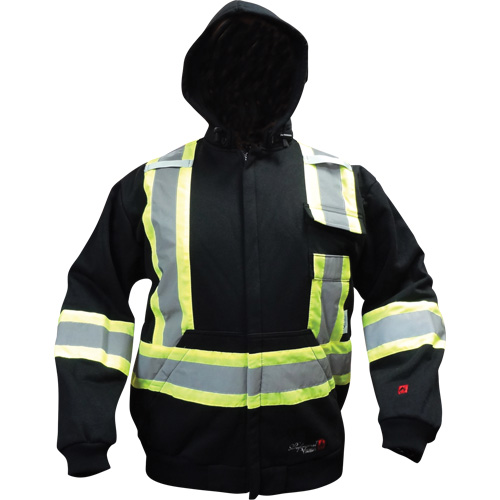 Viking 3907FRH-XXXXL Chandail &agrave; capuchon ignifug&eacute;, 4T-Grand, Noir