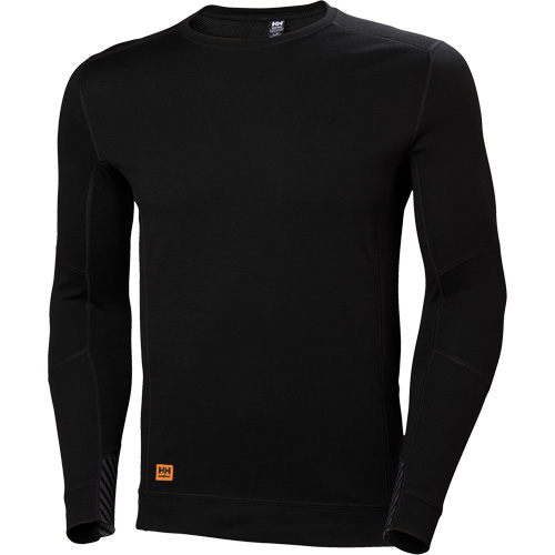 Helly Hansen 75108_990-M Maillot thermique &agrave; col rond &eacute;vacuant l'humidit&eacute; Lifa Max, Hommes, Moyen, Noir
