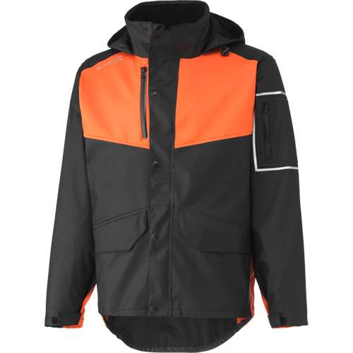 Helly Hansen 70187-992-M West Coast Waterproof Jacket, Polyester, Medium, Black/Orange