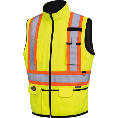 Pioneer V1022460-2XL 6689 High Visibility Vest, High Visibility Lime-Yellow, 2X-Large, Polyester