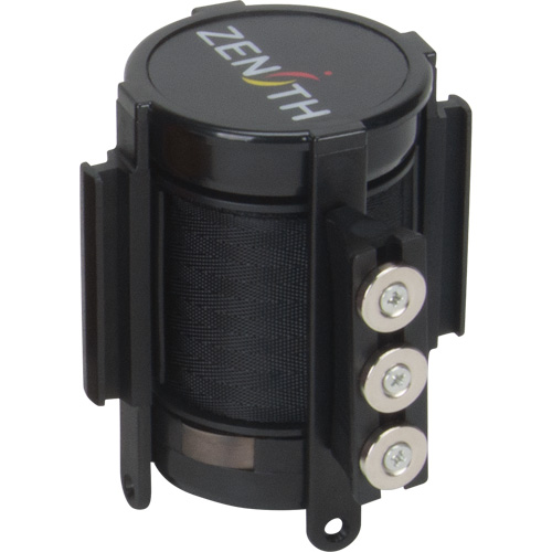 Produits de sécurité Zenith SGO656 Cassette de ruban magn&eacute;tique pour barri&egrave;re de contr&ocirc;le des foules personnalis&eacute;e, 12', Ruban Noir