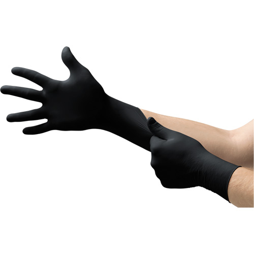 Microflex N641 Onyx&reg; Gloves, Small, Nitrile, 3.5-mil, Powder-Free, Black