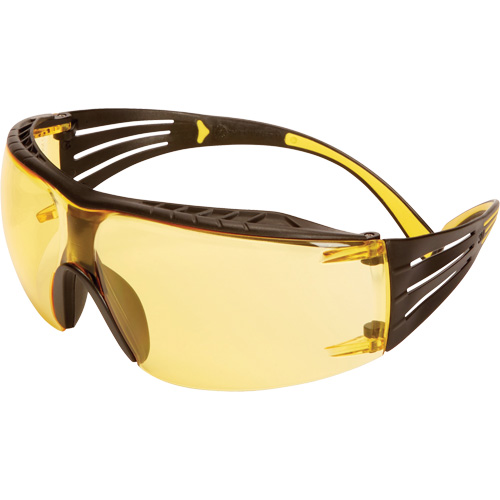 3M SF403XSGAF-YEL Securefit 400 Series Safety Glasses, Amber Lens, Anti-Fog/Anti-Scratch, ANSI Z87+/Meets/Exceeds CSA Z94.3