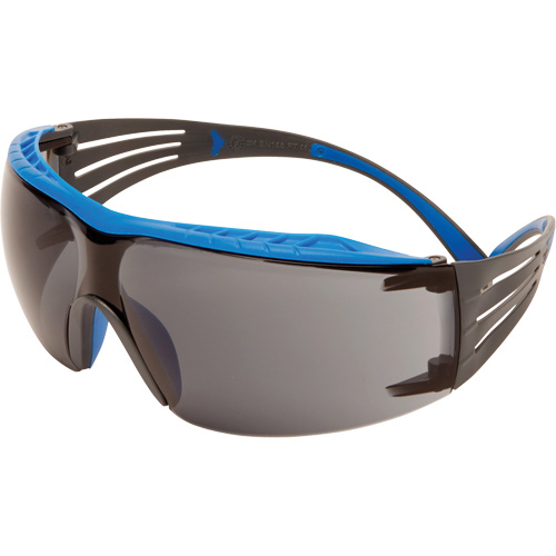 3M SF402XSGAF-BLU Securefit 400 Series Safety Glasses, Grey Lens, Anti-Fog/Anti-Scratch, ANSI Z87+/Meets/Exceeds CSA Z94.3