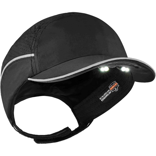 Ergodyne 23368 Casque antichocs l&eacute;ger avec lampe DEL 8965 Skullerz, Noir
