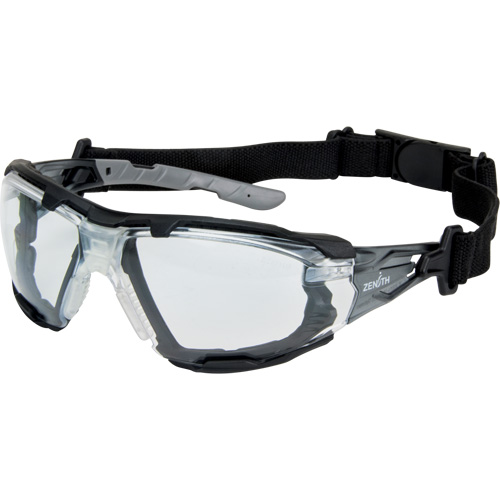 Zenith Safety Products SGQ763 Z2900 Series Safety Glasses with Foam Gasket, Clear Lens, Anti-Scratch, ANSI Z87+/Meets/Exceeds CSA Z94.3