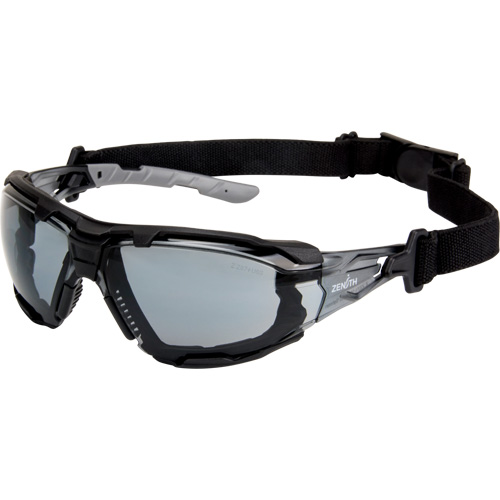 Zenith Safety Products SGQ764 Z2900 Series Safety Glasses with Foam Gasket, Grey/Smoke Lens, Anti-Scratch, ANSI Z87+/Meets/Exceeds CSA Z94.3