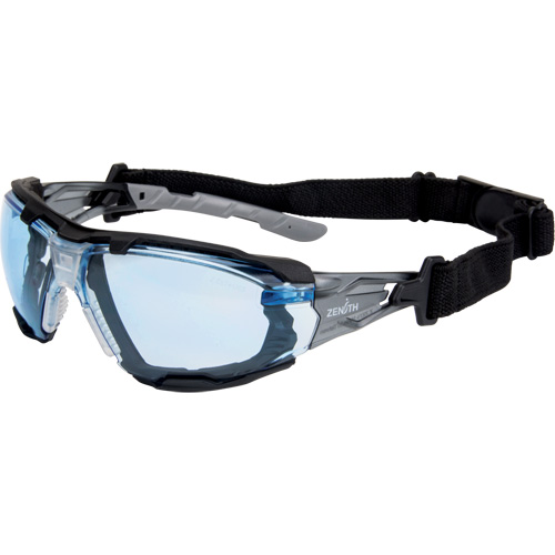 Zenith Safety Products SGQ766 Z2900 Series Safety Glasses with Foam Gasket, Blue Lens, Anti-Scratch, ANSI Z87+/Meets/Exceeds CSA Z94.3