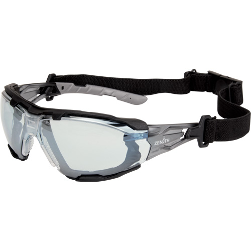 Zenith Safety Products SGQ767 Z2900 Series Safety Glasses with Foam Gasket, Indoor/Outdoor Mirror Lens, Anti-Scratch, ANSI Z87+/Meets/Exceeds CSA Z94.3