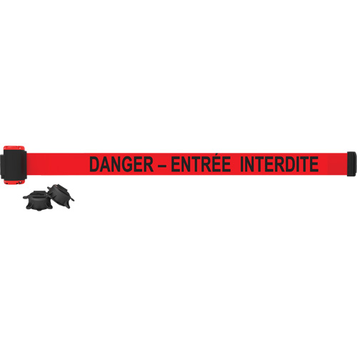 Banner Stakes MH7017 Barri&egrave;re &agrave; fixation murale, Plastique, Fixation magn&eacute;tique, 7', Ruban Rouge