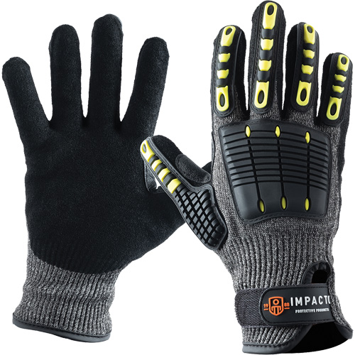 Impacto NS2920040 Back Tracker Blade Gloves, 9/Large, Nitrile Palm, Hook & Loop Cuff