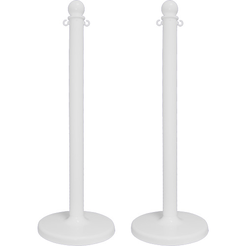 Mr. Chain 96401-2 Medium-Duty Stanchion, 40" High, White