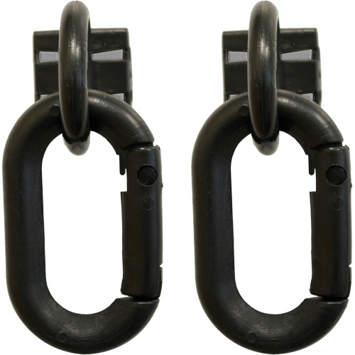 Mr. Chain 72103 Jeu d'anneaux magn&eacute;tiques et de mousquetons pour chaîne de s&eacute;curit&eacute;, Noir
