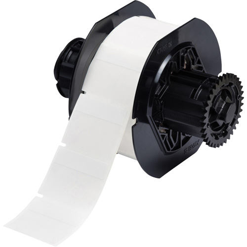 Brady B33-121-427 B33 Series Self-Laminating Labels, Vinyl, 1.75" L x 1.5" H, White