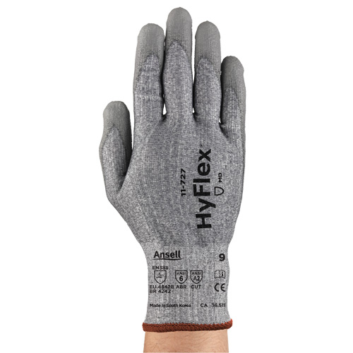 Ansell 11727070 Gants r&eacute;sistant aux coupures HyFlex s&eacute;rie 11-727, Taille 7, Calibre 15, Rev&ecirc;tement Polyur&eacute;thane, Enveloppe en Intercept, ASTM ANSI niveau A2/EN 388 niveau B