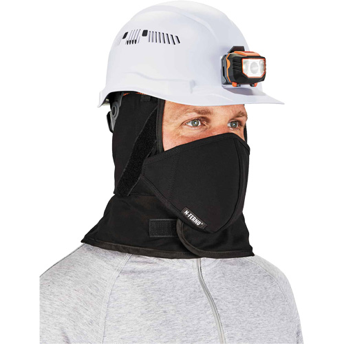 Ergodyne 16871 Doublure de casque de s&eacute;curit&eacute; d'hiver N-Ferno avec cache-bouche, Doublure en Molleton, Taille unique, Noir