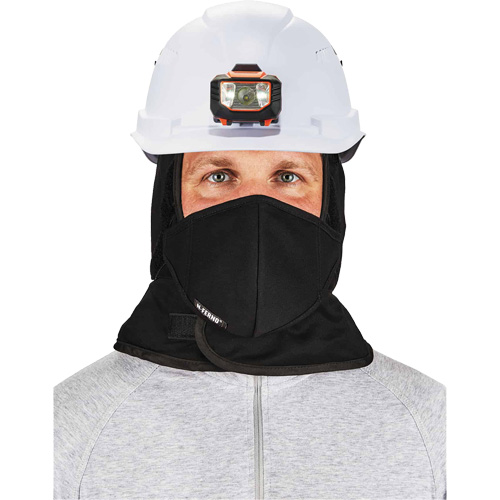 Ergodyne 16871 Doublure de casque de s&eacute;curit&eacute; d'hiver N-Ferno avec cache-bouche, Doublure en Molleton, Taille unique, Noir
